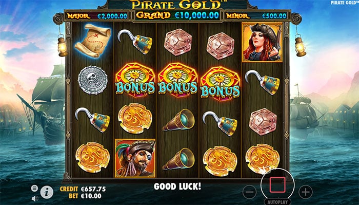 Pirate Gold Slot สล็อตค่าย Pragmatic Play โจรสลัดพารวย